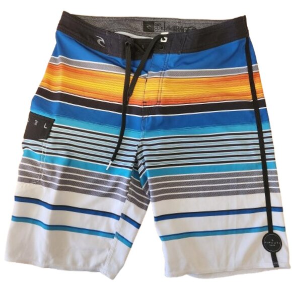 Rip Curl Mirage Surf Board Shorts - Size 30 - Multicolor Stripes - Picture 1 of 6